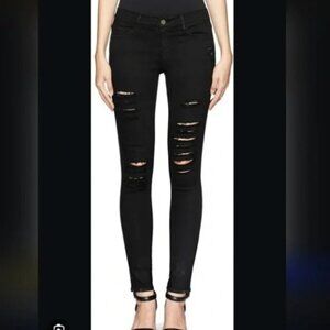 Frame Denim | Le Skinny de Jeanne Black Jeans - Distressed - 24